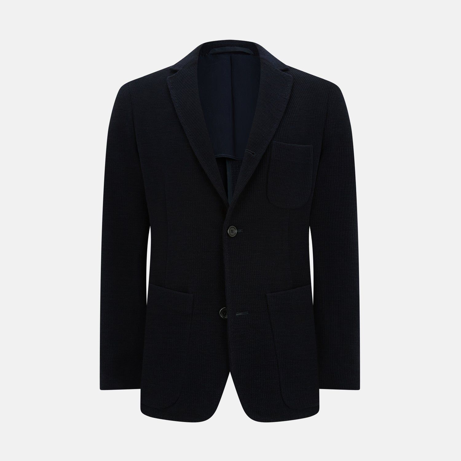 Navy Knitted Cambridge Blazer