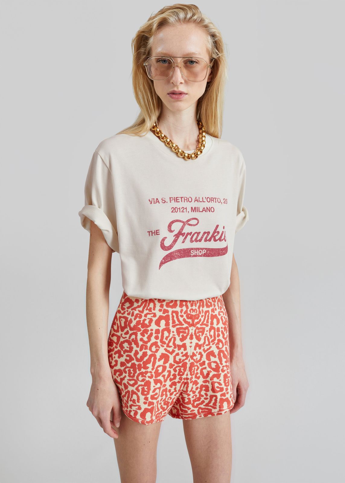 Posse Lexi Shorts - Red Leopard