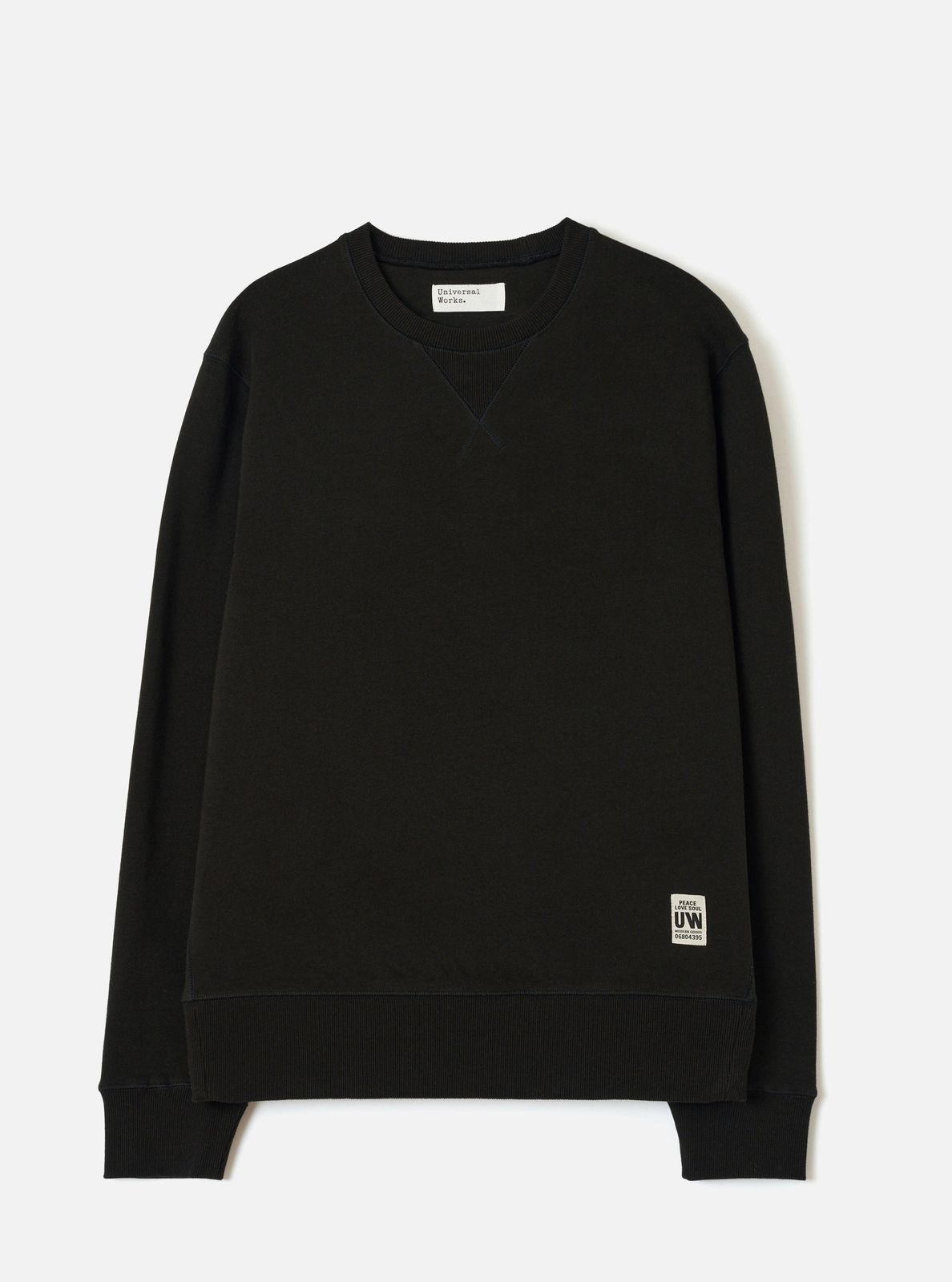 Black Brush Back Sweat Core Sweatshirt