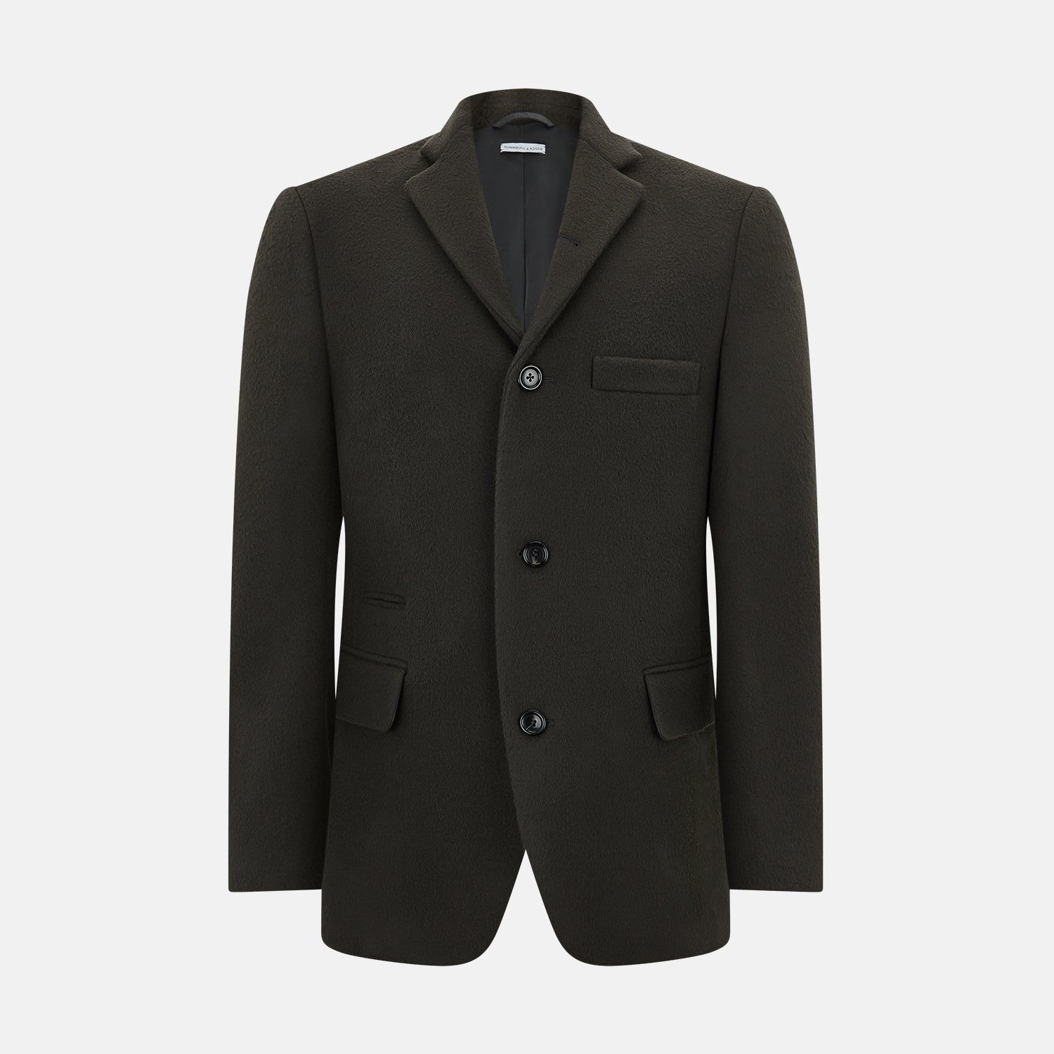 Olive Brown Apsley Single-breasted Caban Coat