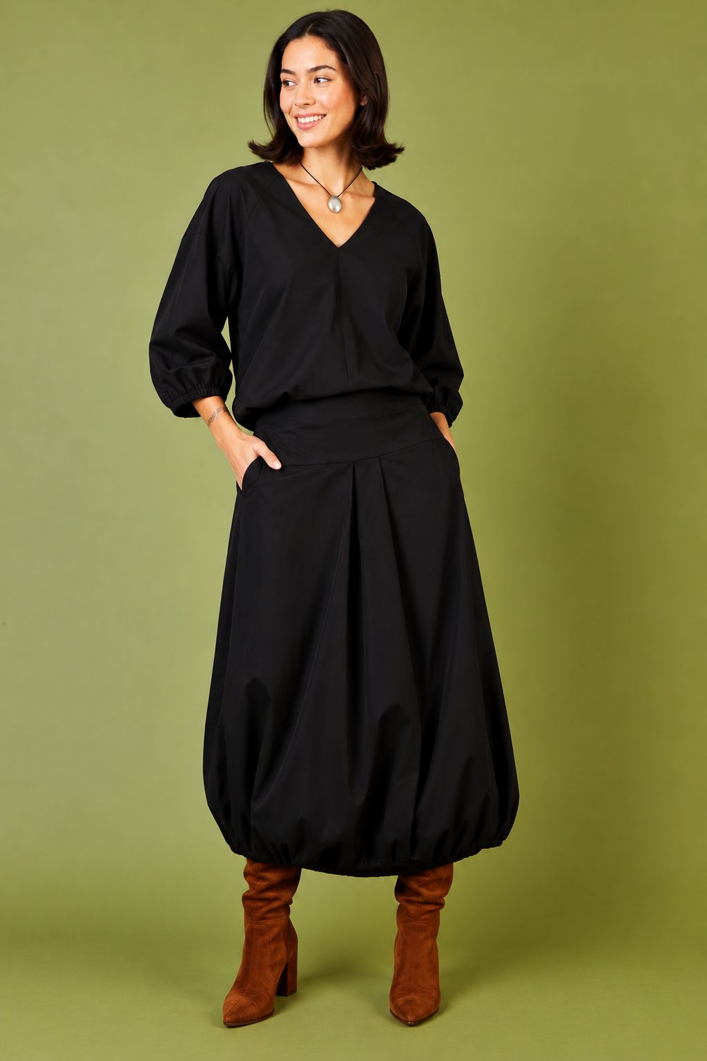 Yves Stretch Bengaline Carrot Shape Skirt