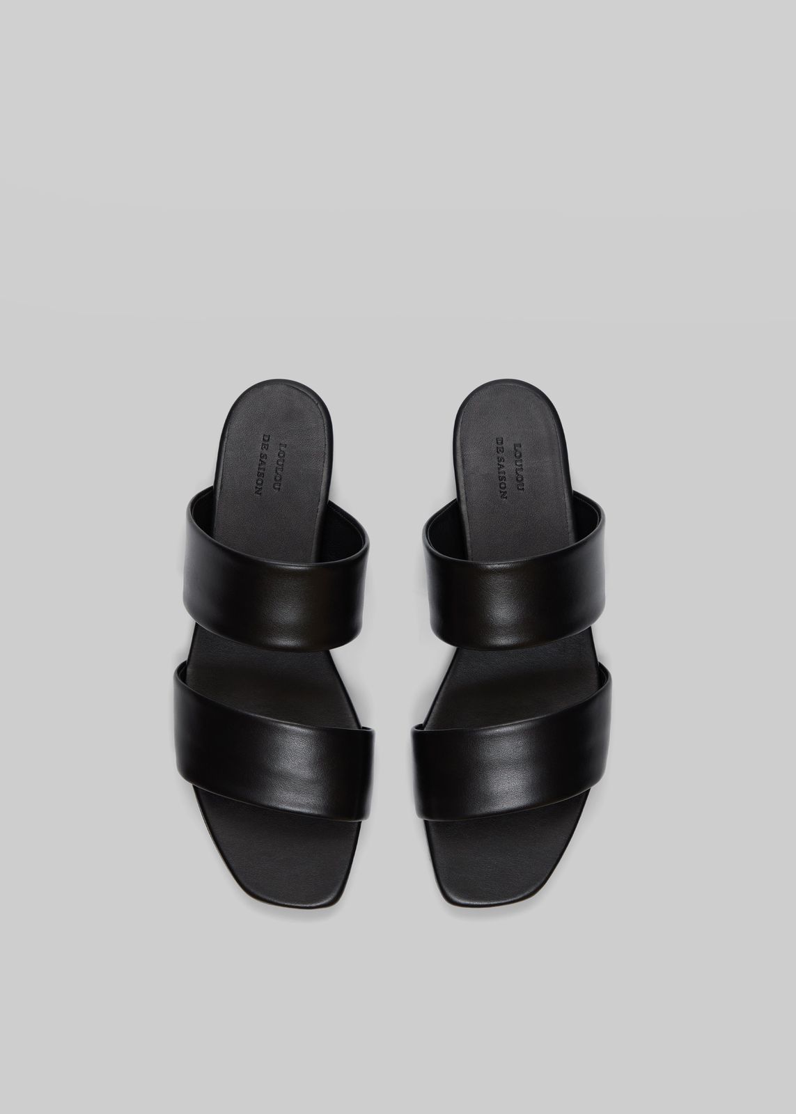 Loulou de Saison Kairo Flat Slide Sandals - Black