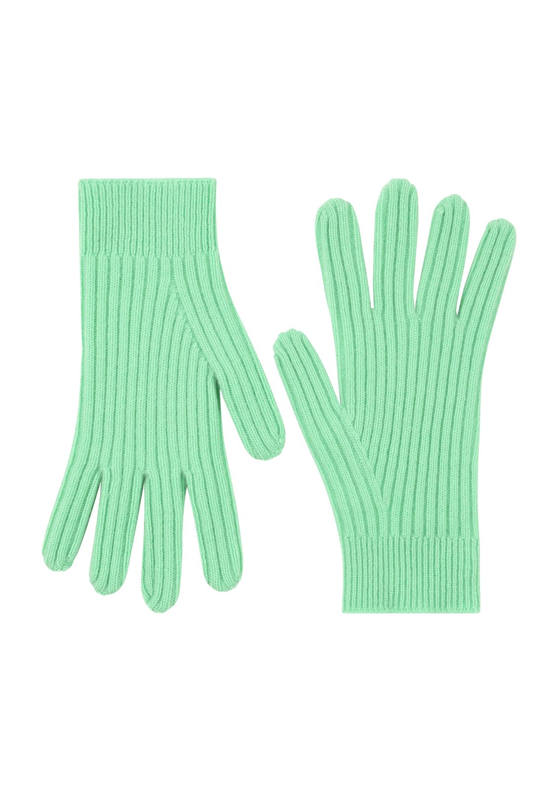 Mens Cashmere Gloves In Apple Green