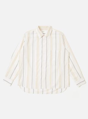 Ecru/Navy/Sand Hendrix Stripe Square Pocket Shirt