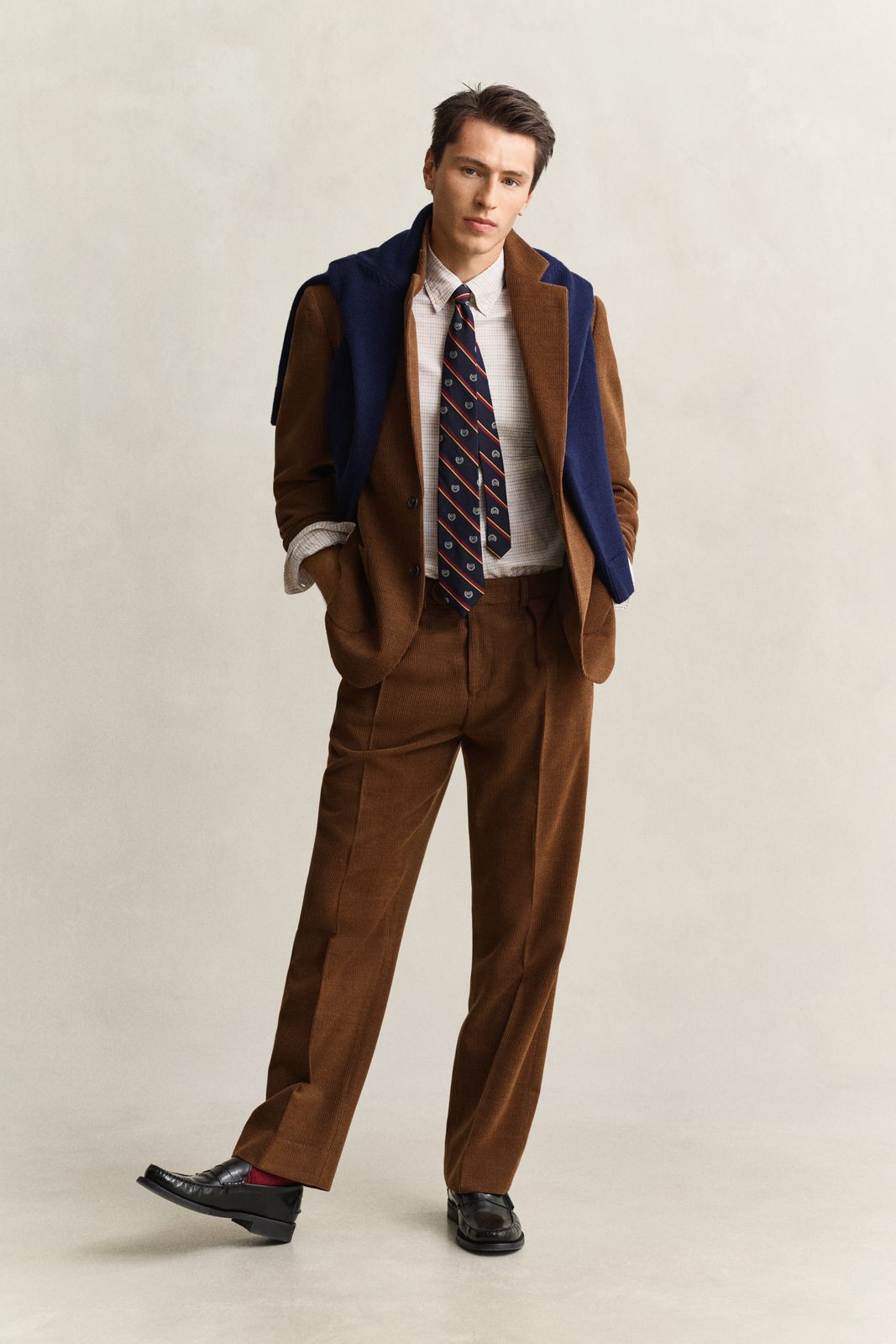 Gant x Yale Wool Corduroy Blazer - MAHOGANY BROWN