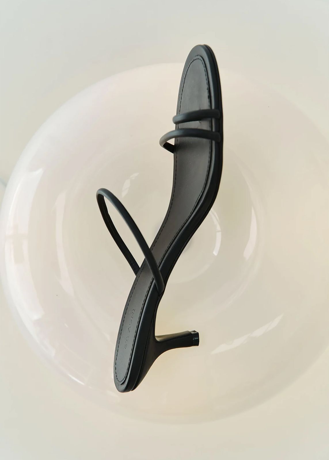 St. Agni Minimal Strap Heels - Black