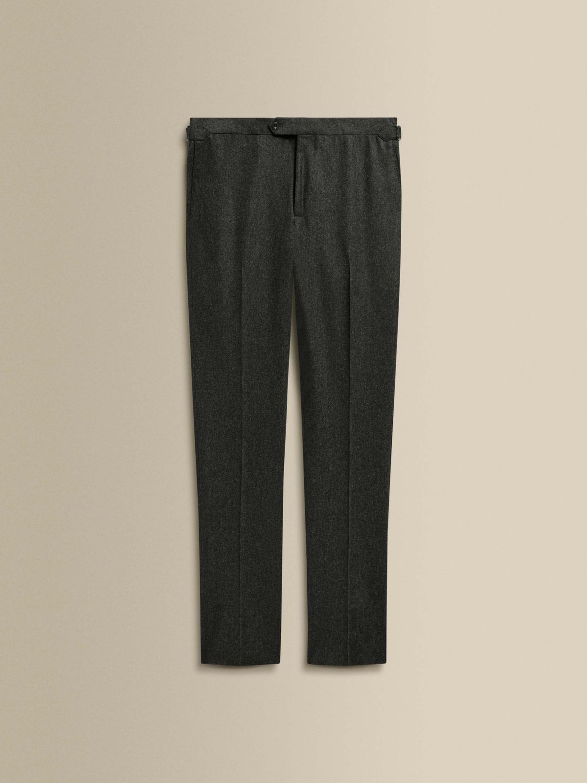 Flannel Flat Front Tailored Trousers