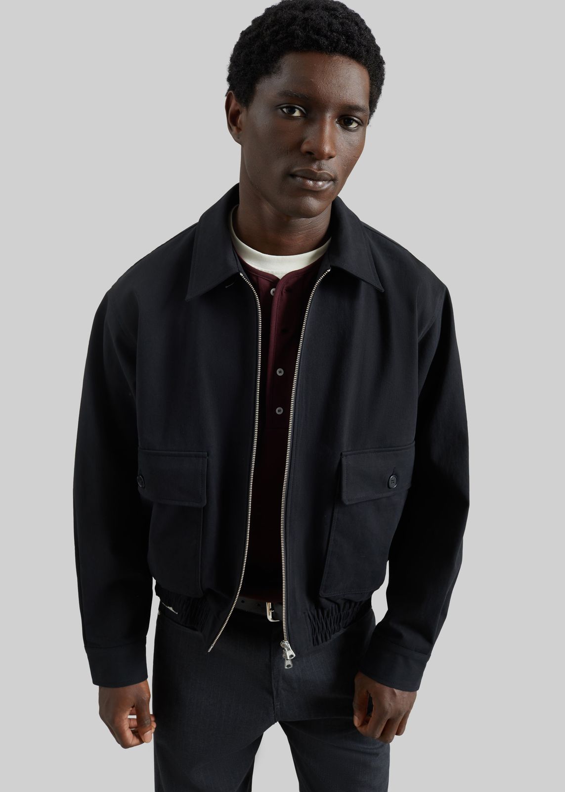 Mitchell Cotton Twill Jacket - Black
