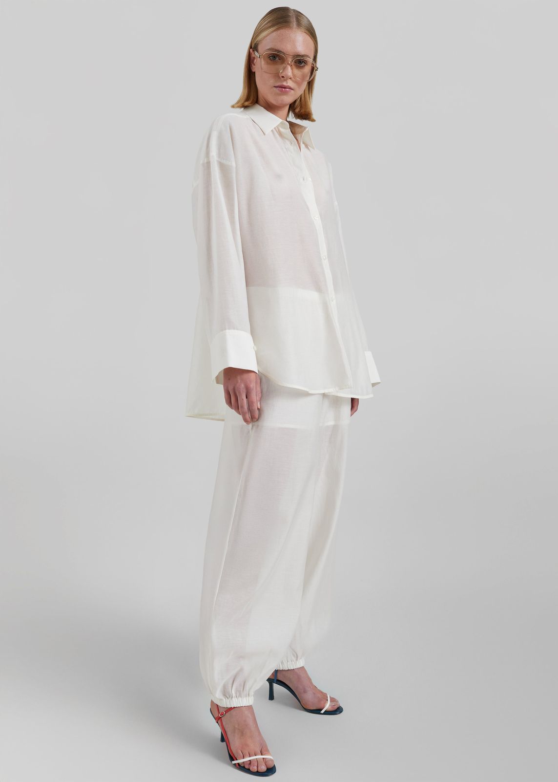 By Malene Birger Derris Silk Organza Shirt - Soft White