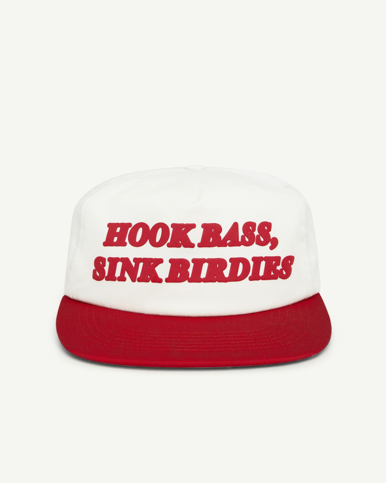 Bass & Birdies Cap - Cream/red