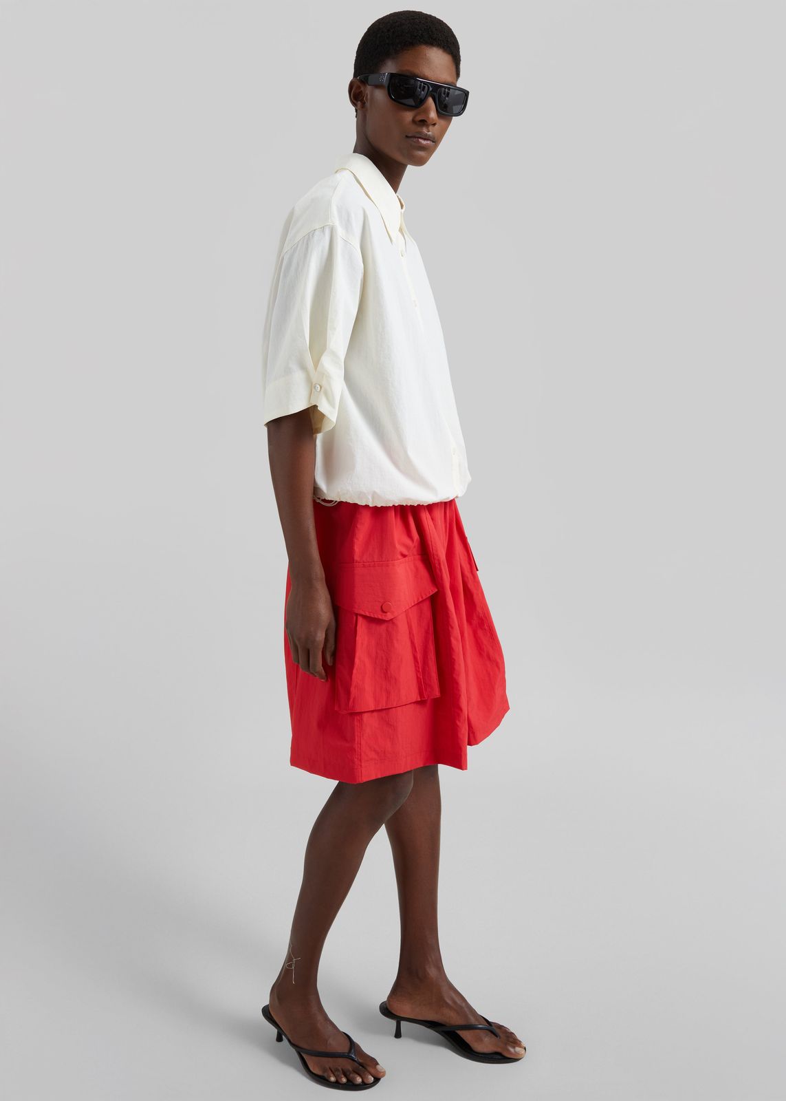 Igny Technical Cargo Bermuda Shorts - Red