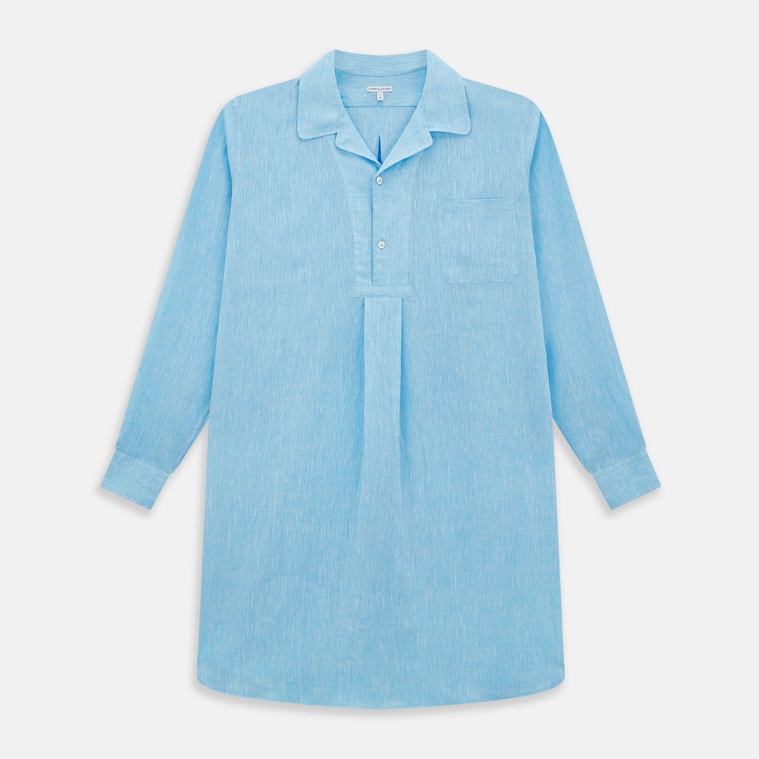Quarzo Nightshirt Turquoise Linen