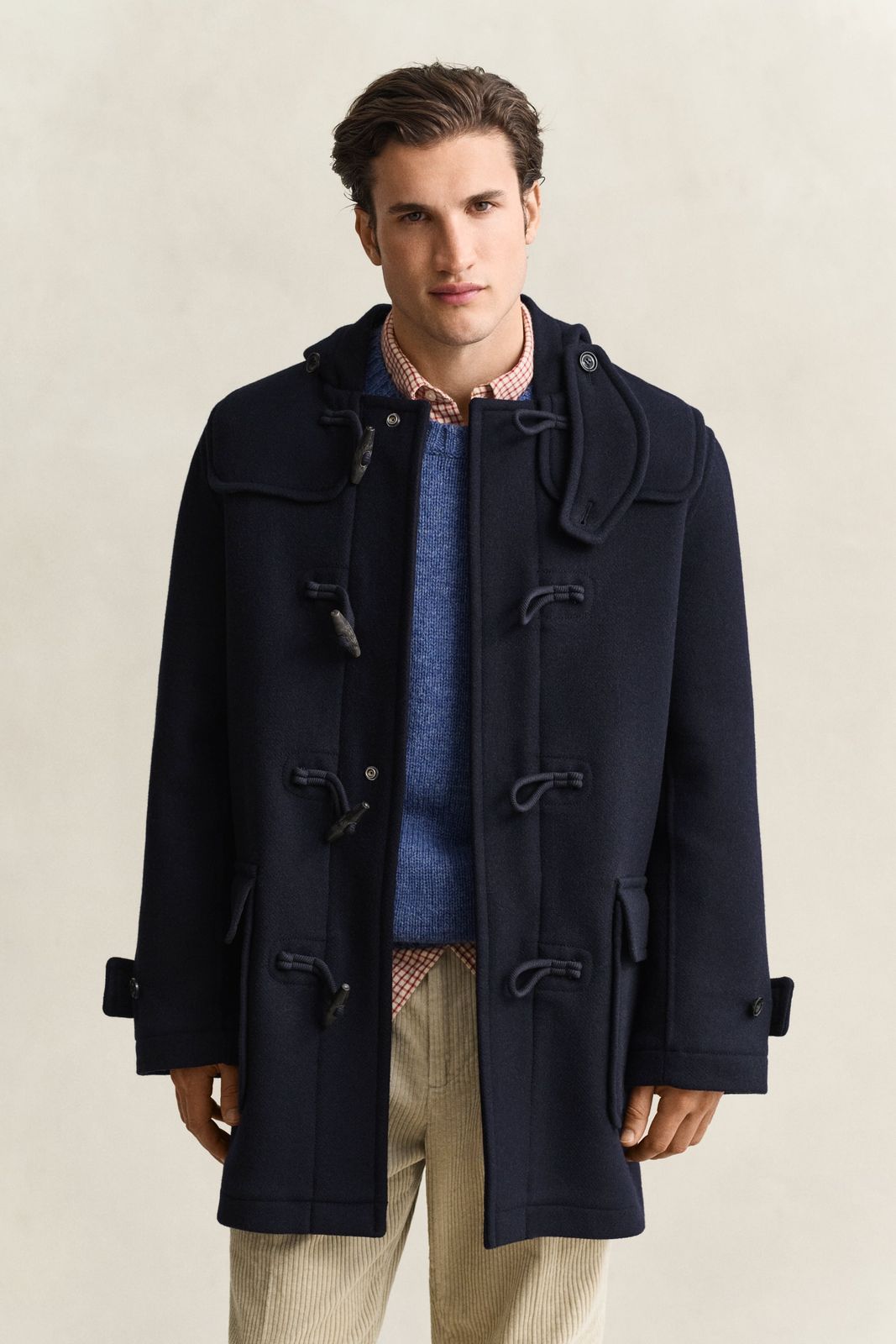 Wool Duffel Jacket - EVENING BLUE