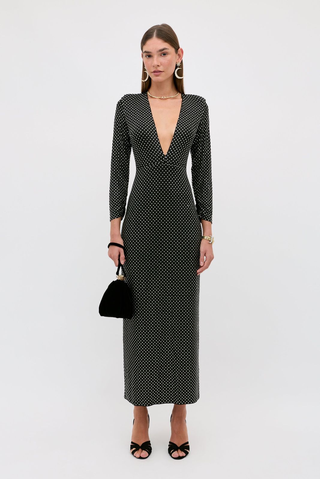 Amalia - Crystal Embellishment Black