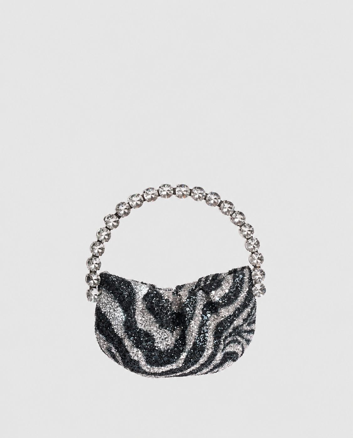 Zebra Glitter Micro Eternity Clutch