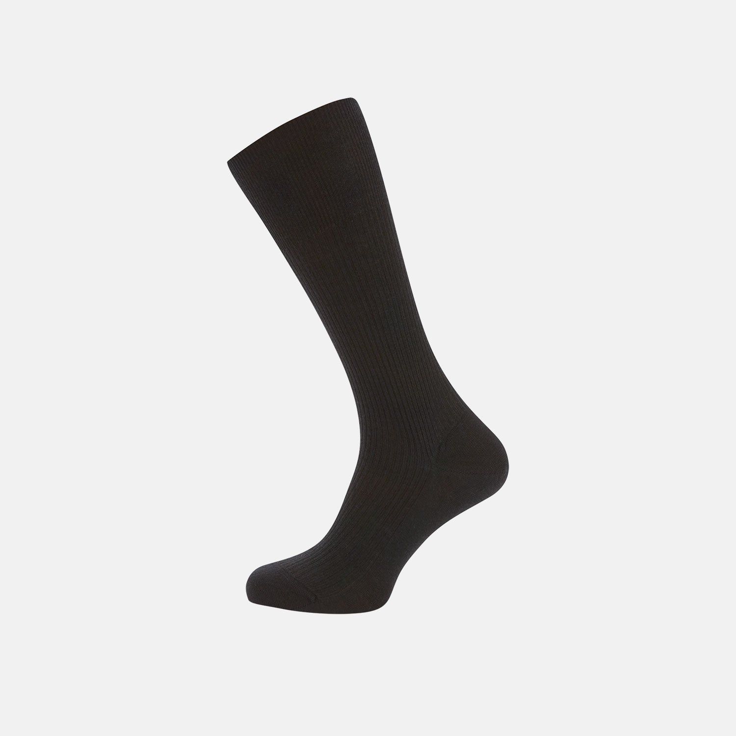 Black Mid-length Merino Wool Socks