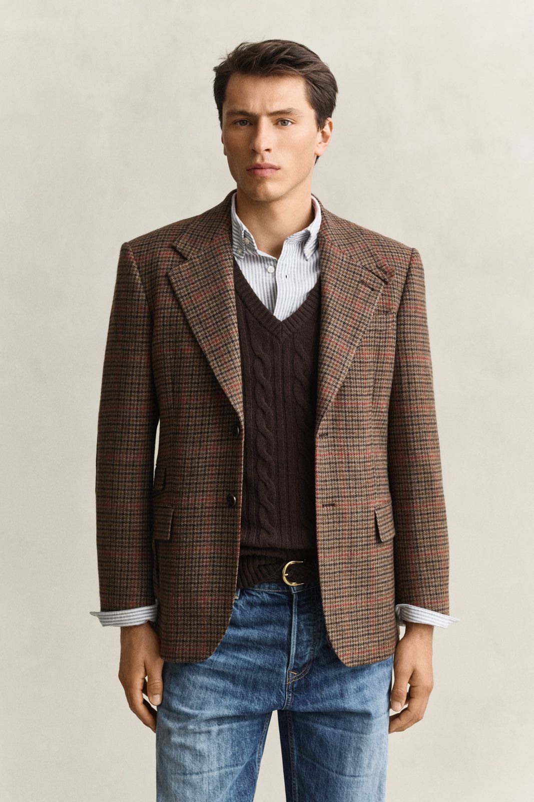 British Tweed Sports Jacket - SHADOW BROWN