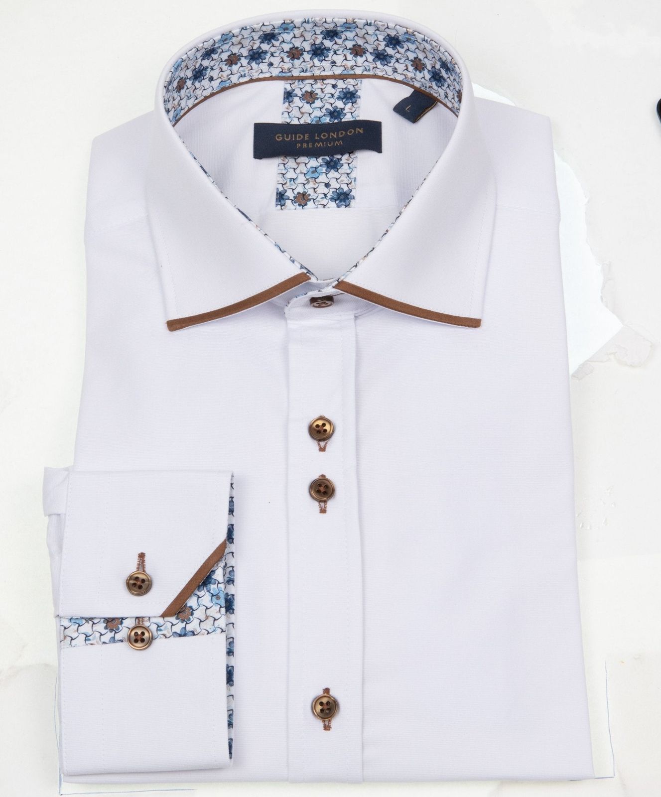 White/tan Shirt