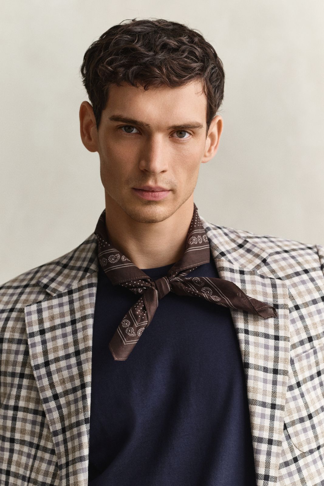 Bandana Scarf - BLACK BROWN
