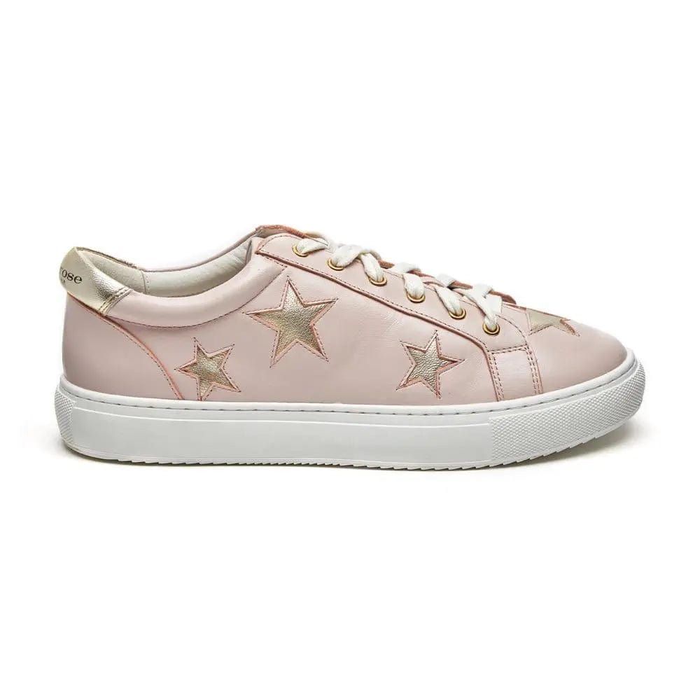 Hoxton - Pastel Pink with Gold Stars Trainers