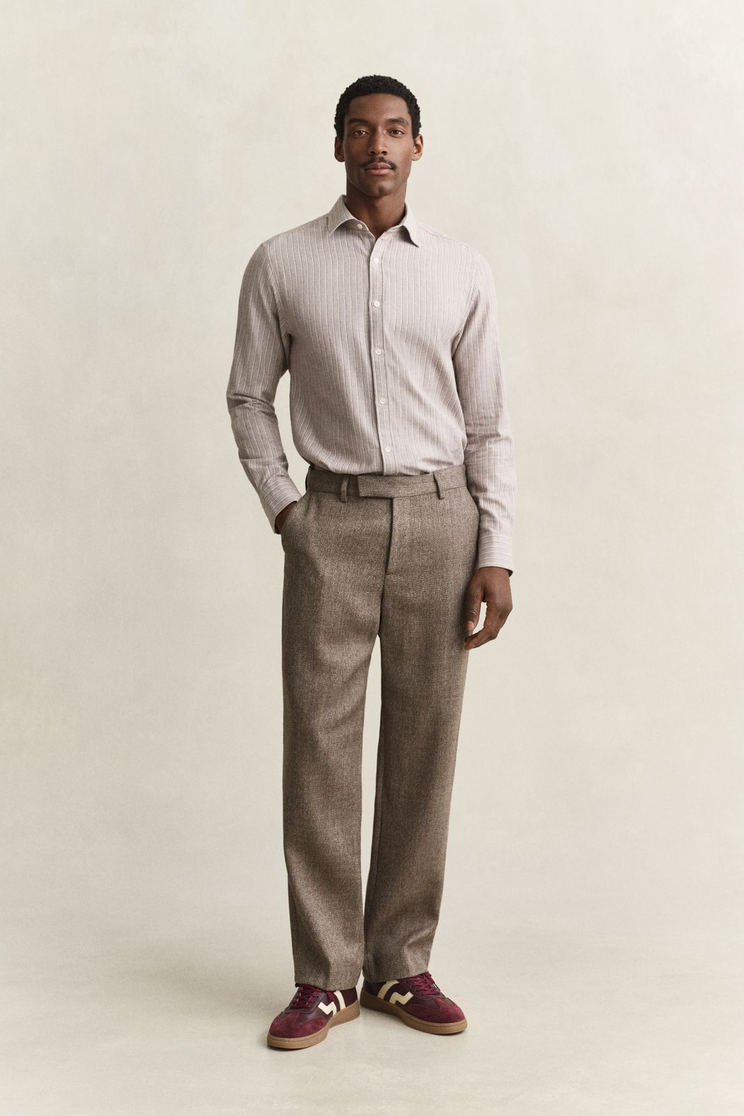 Mélange Wool Pants - FADED TAUPE
