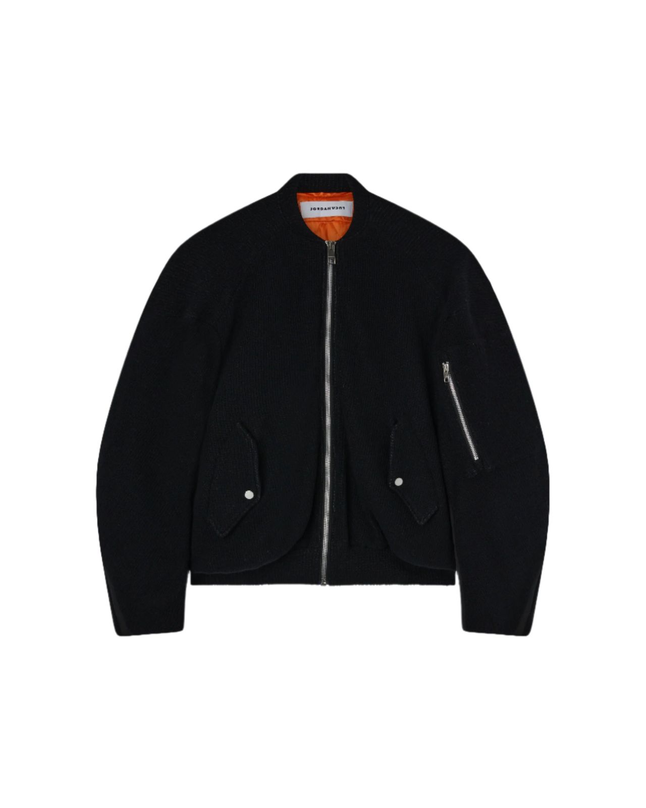 Bulldog Knit Bomber Black