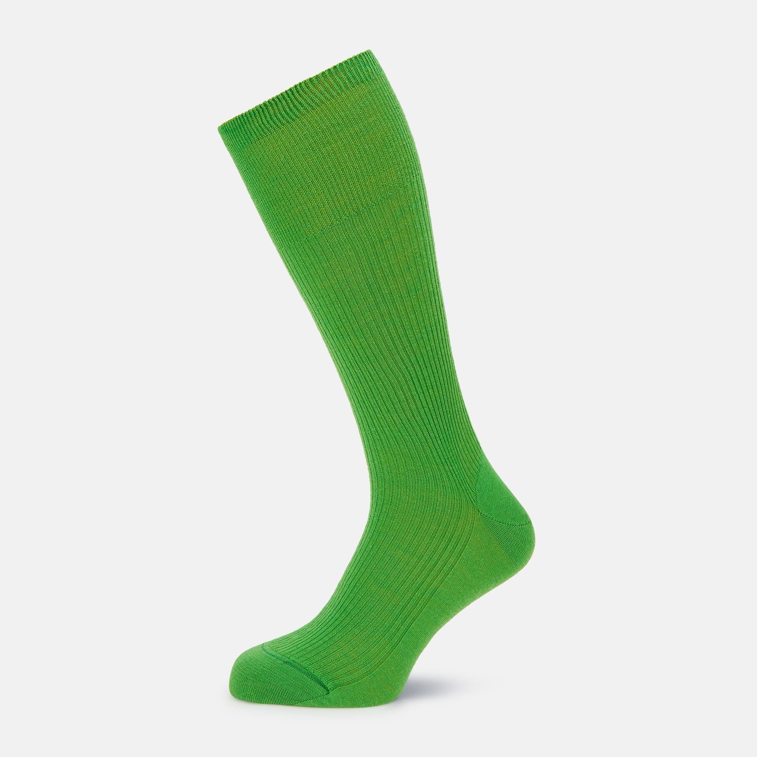 Bright Green Mid-length Merino Socks