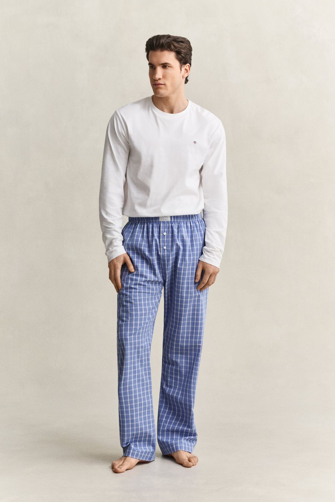 Checked Pajama Pants - Perfect Blue