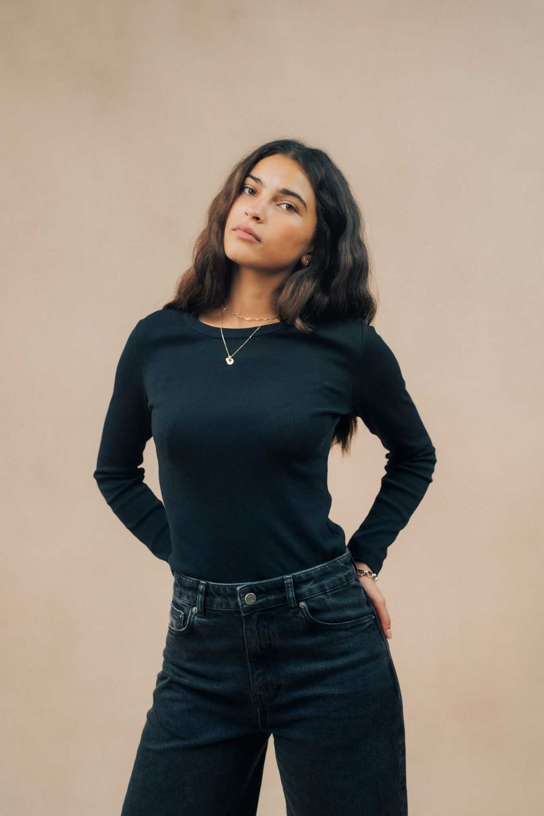 Ribbed Long Sleeve T-shirt