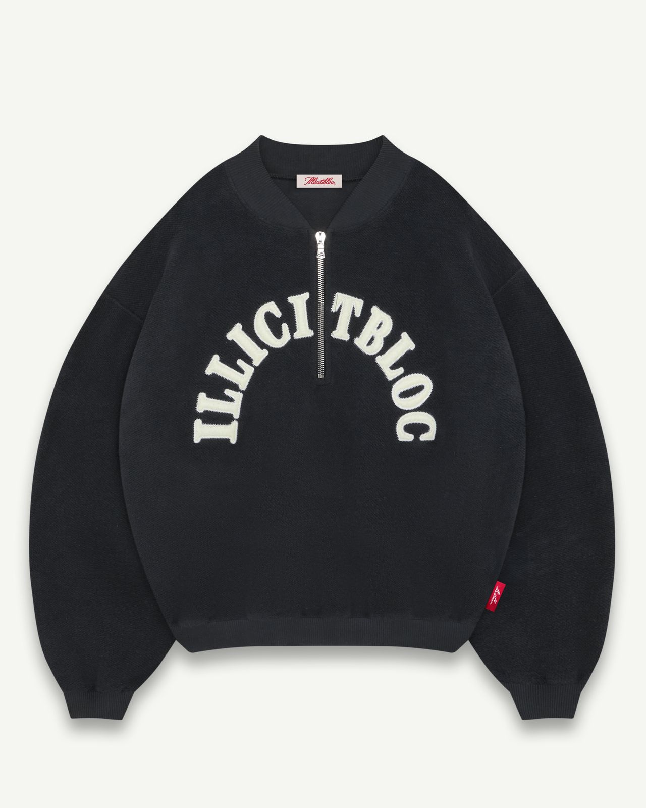 SPELLOUT TEDDYKNIT™ 1/4 ZIP - VINTAGE BLACK