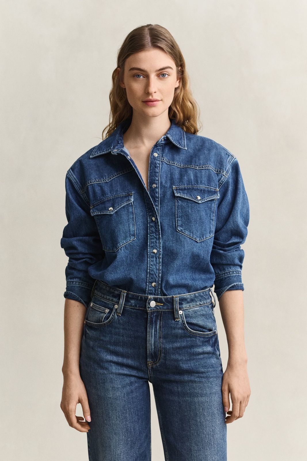 Denim Ranger Shirt - MID BLUE WORN IN