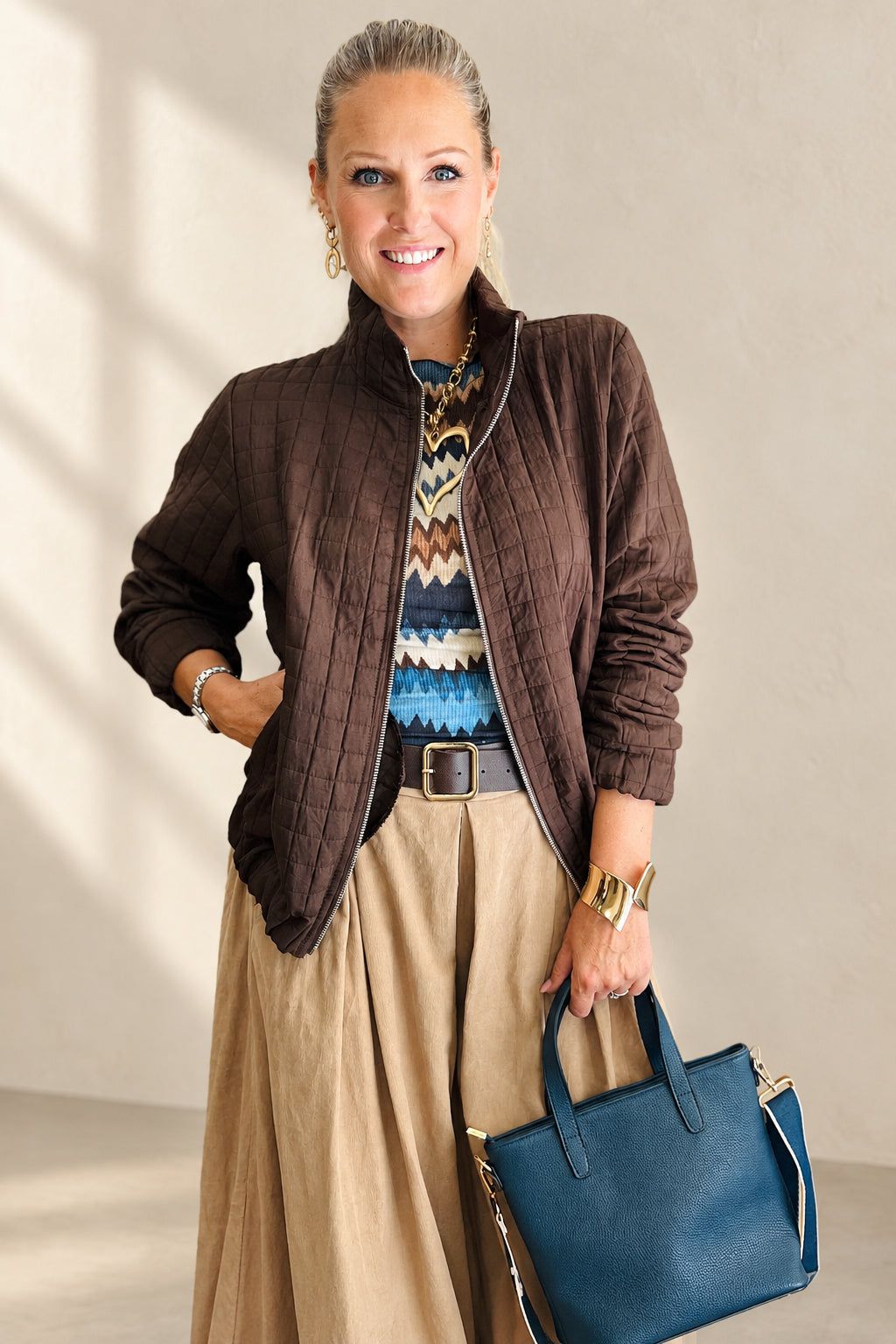 Quilted Bomber Jacket