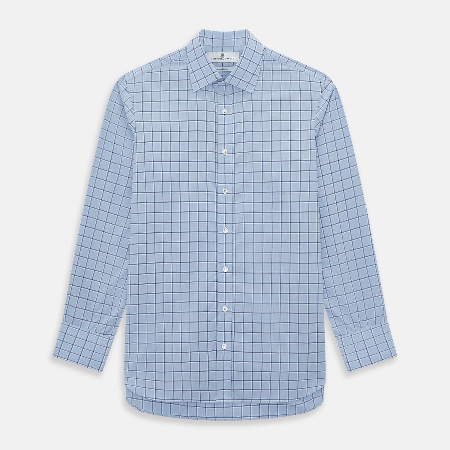 Blue And Navy Windowpane Mayfair Shirt