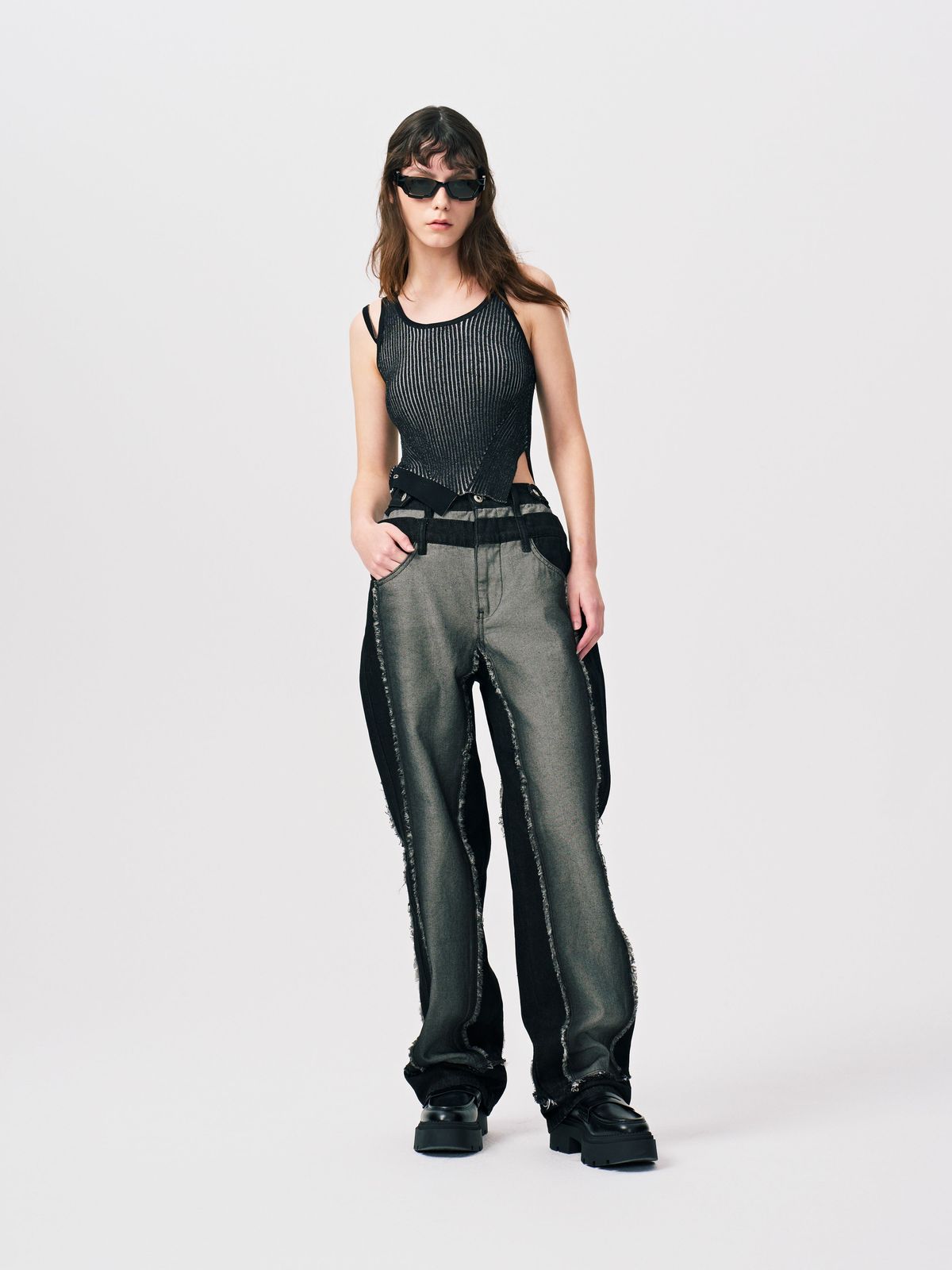 DECONSTRUCTED KNITTED TANK TOP