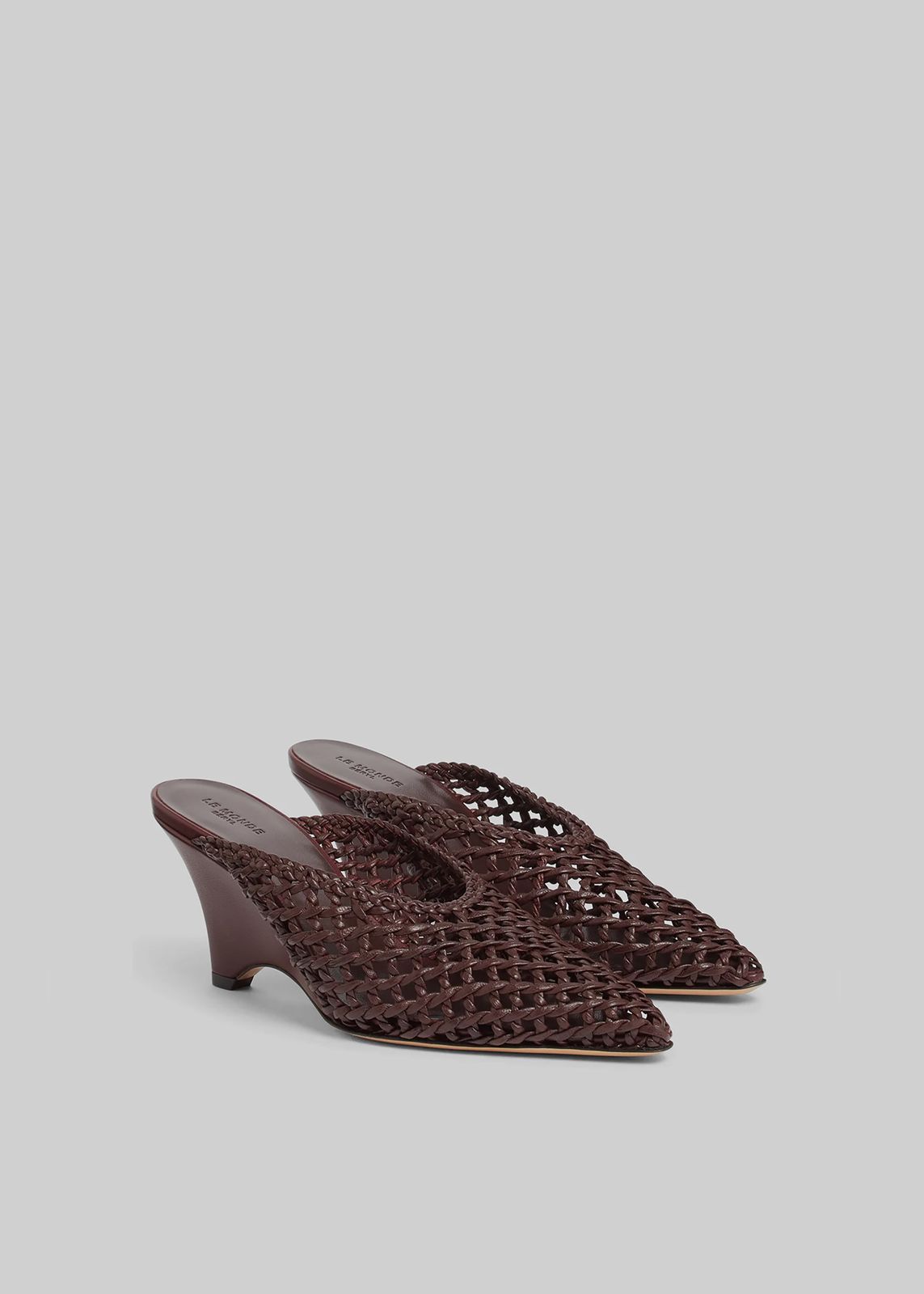 Le Monde Beryl Victoria Knotted Wedges - Burgundy
