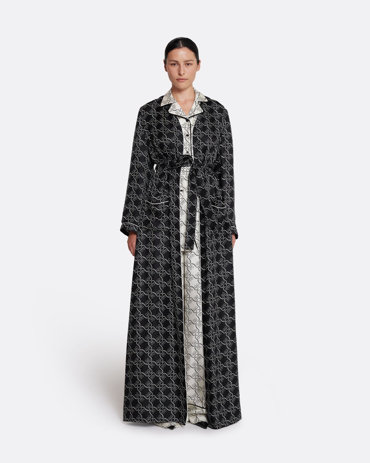 Fiorella Jacket in Ecru on Black