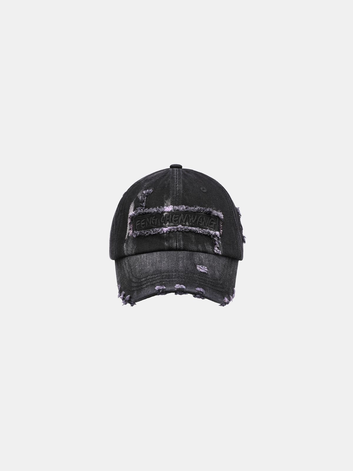 PURPLE TIE-DYE DENIM BASEBALL CAP