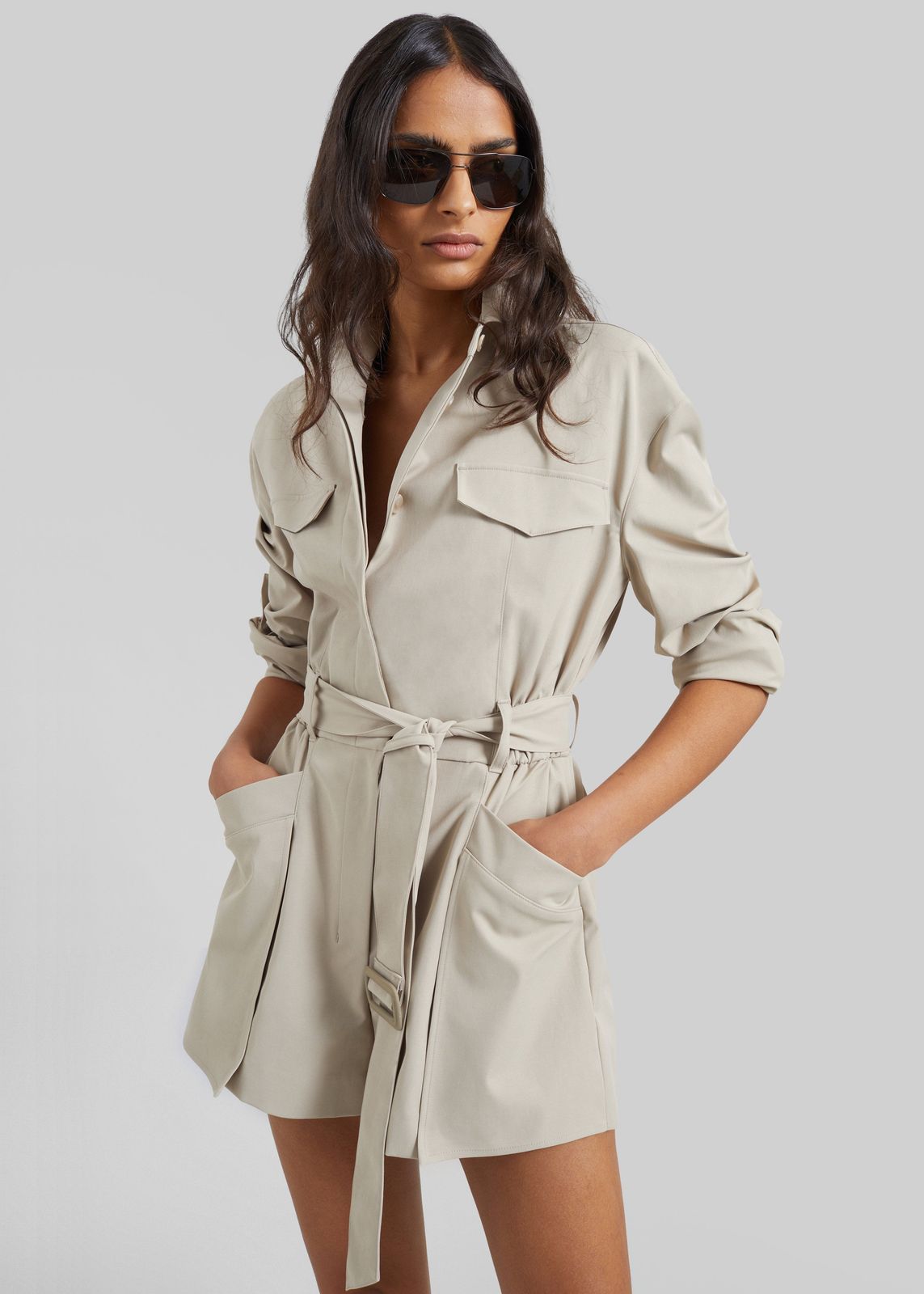Praia Cargo Romper - Beige
