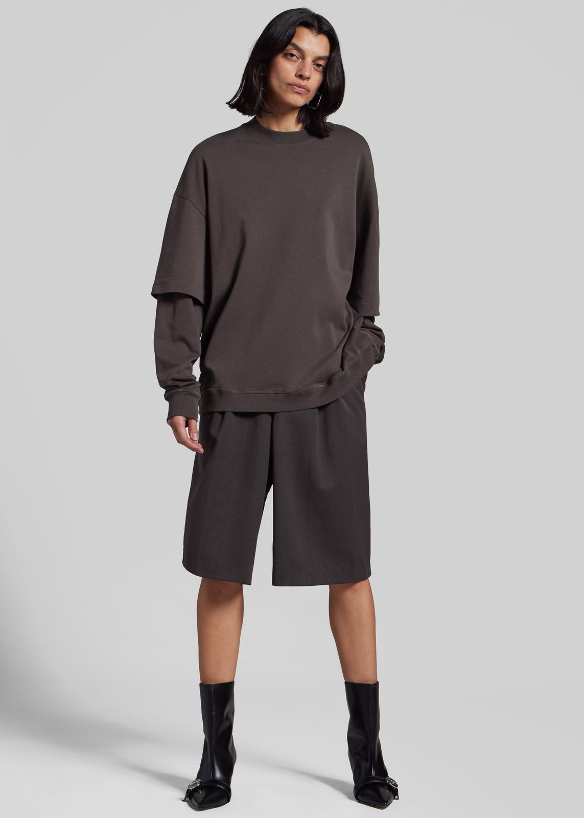 Darkpark Troy Double Sleeve Tee - Brown