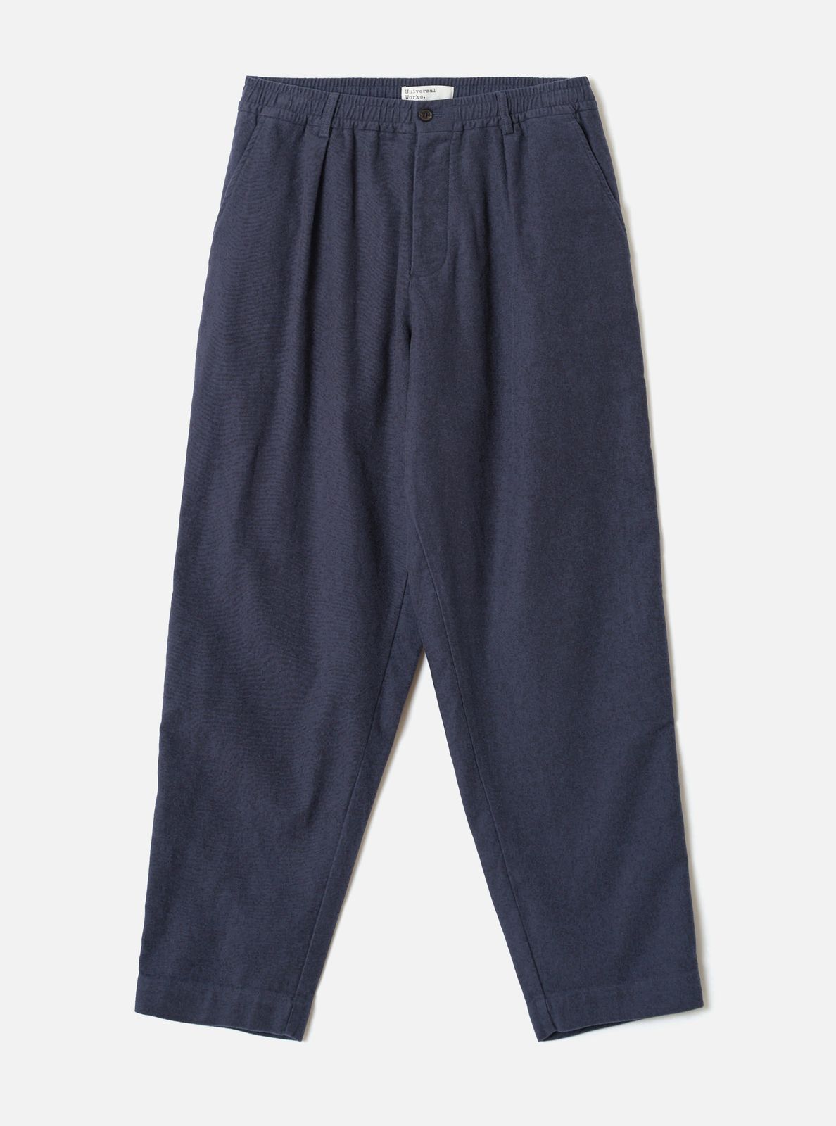 Navy Comfort Moleskin Pleated Track Pant