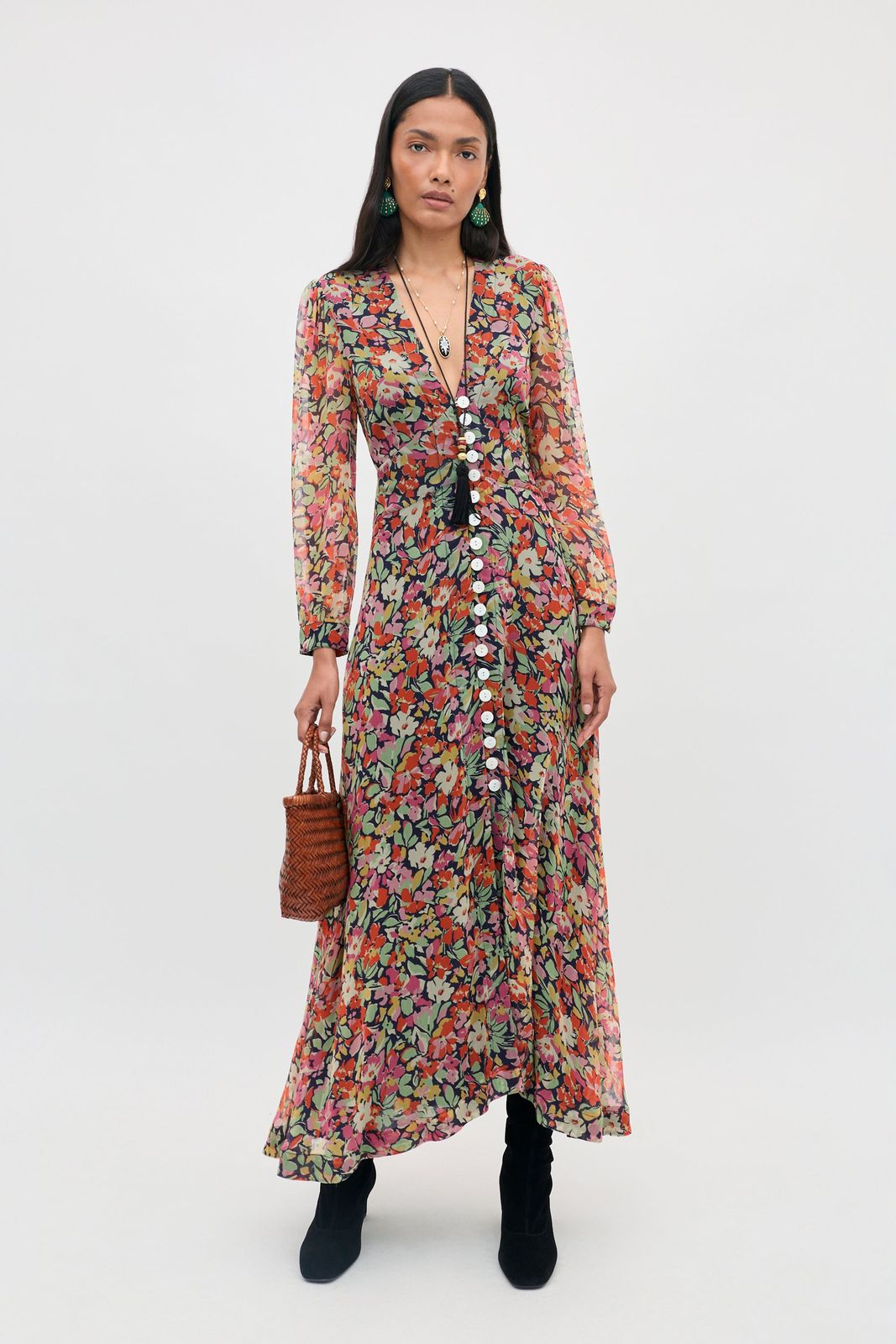 Avalyn - Vintage Floral Deep Navy