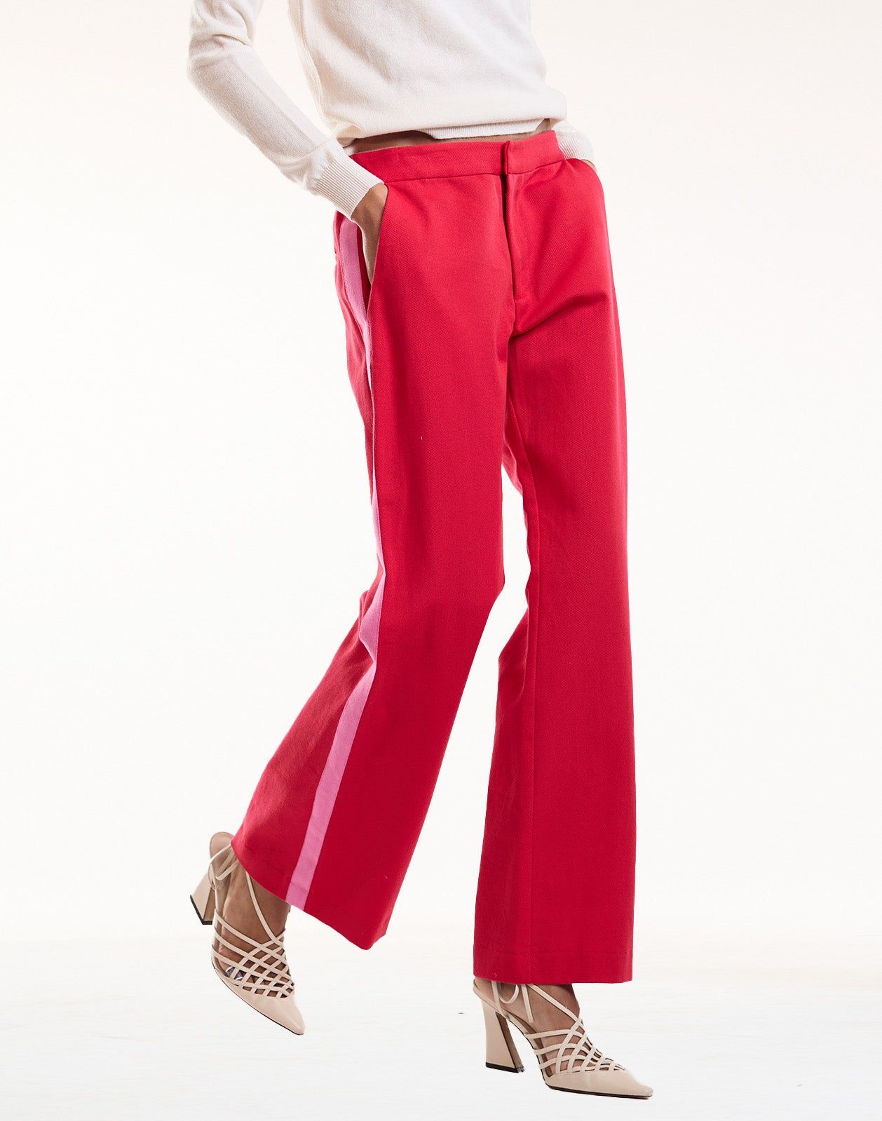Riley Side Stripe Cropped Flare