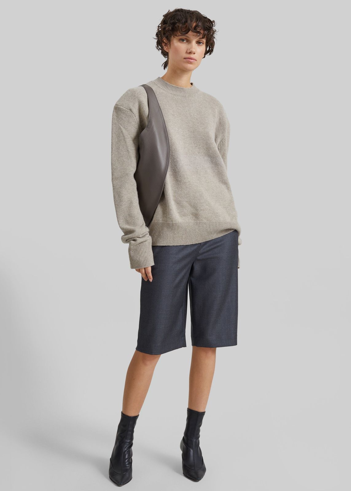 Loulou De Saison Robi Tailored Bermuda - Anthracite Melange