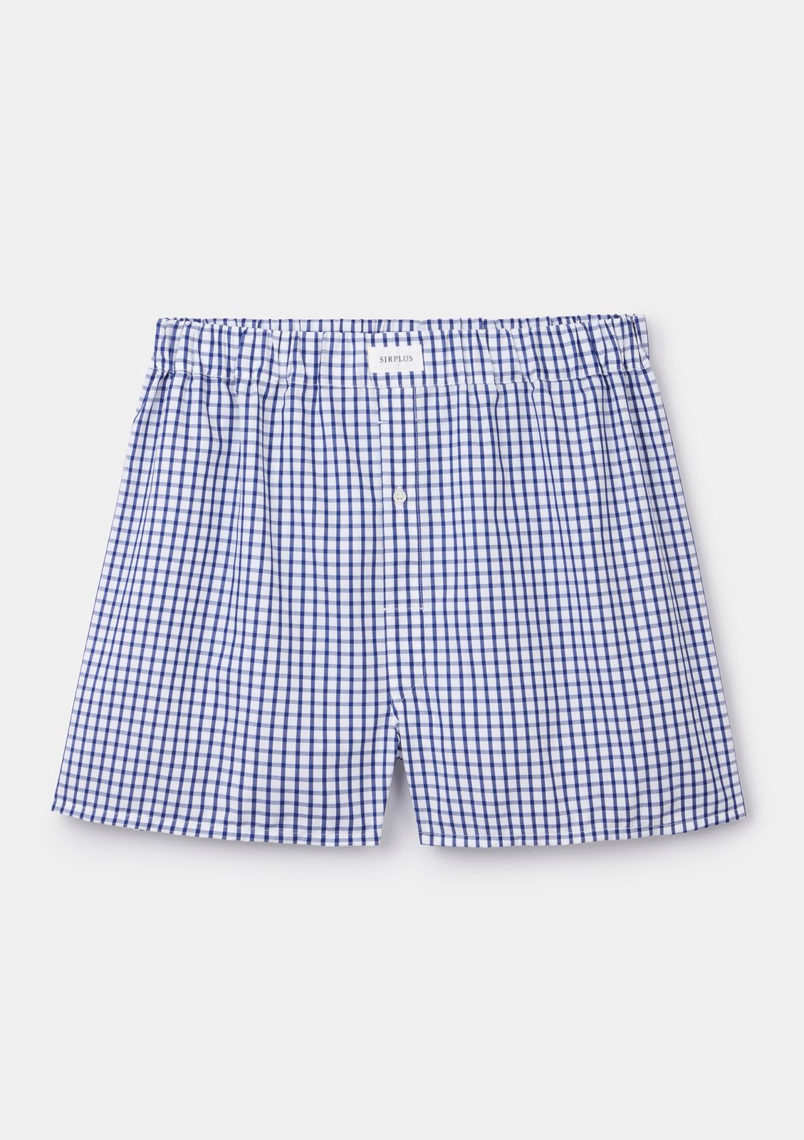 Navy Check Cotton Boxer Shorts