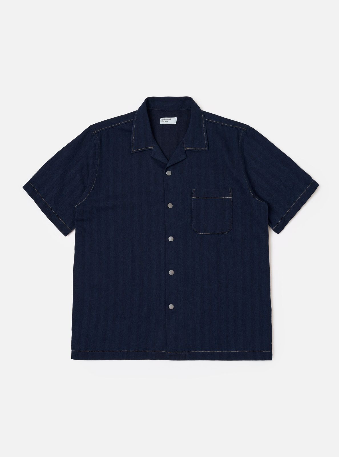 Indigo Recycled Herringbone Road Shirt
