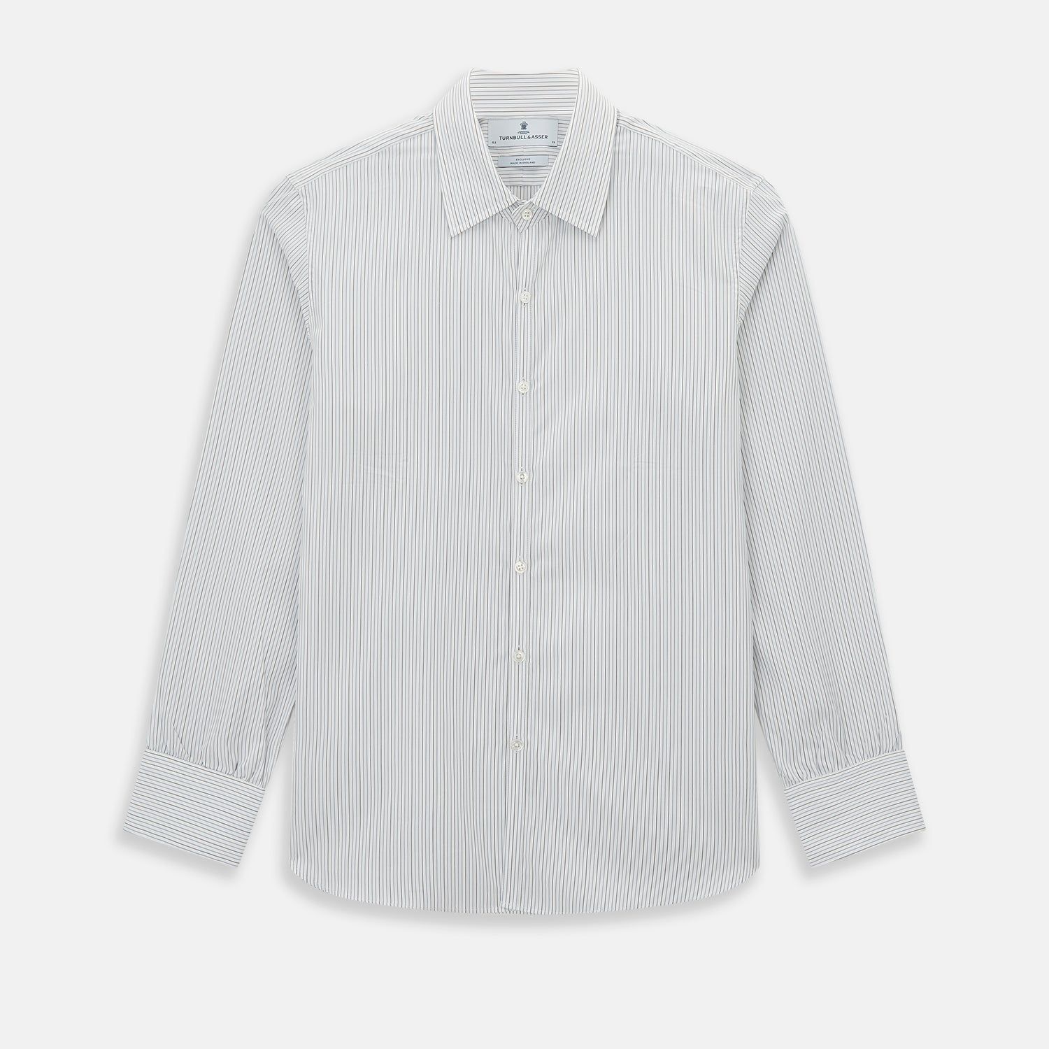 Grey And Blue Pinstripe Westminster Shirt