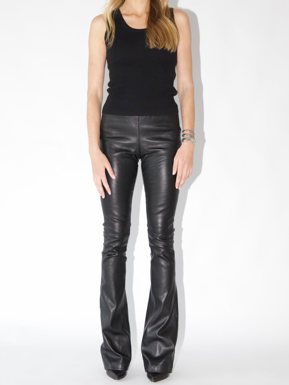Lilo Leather Trousers Black