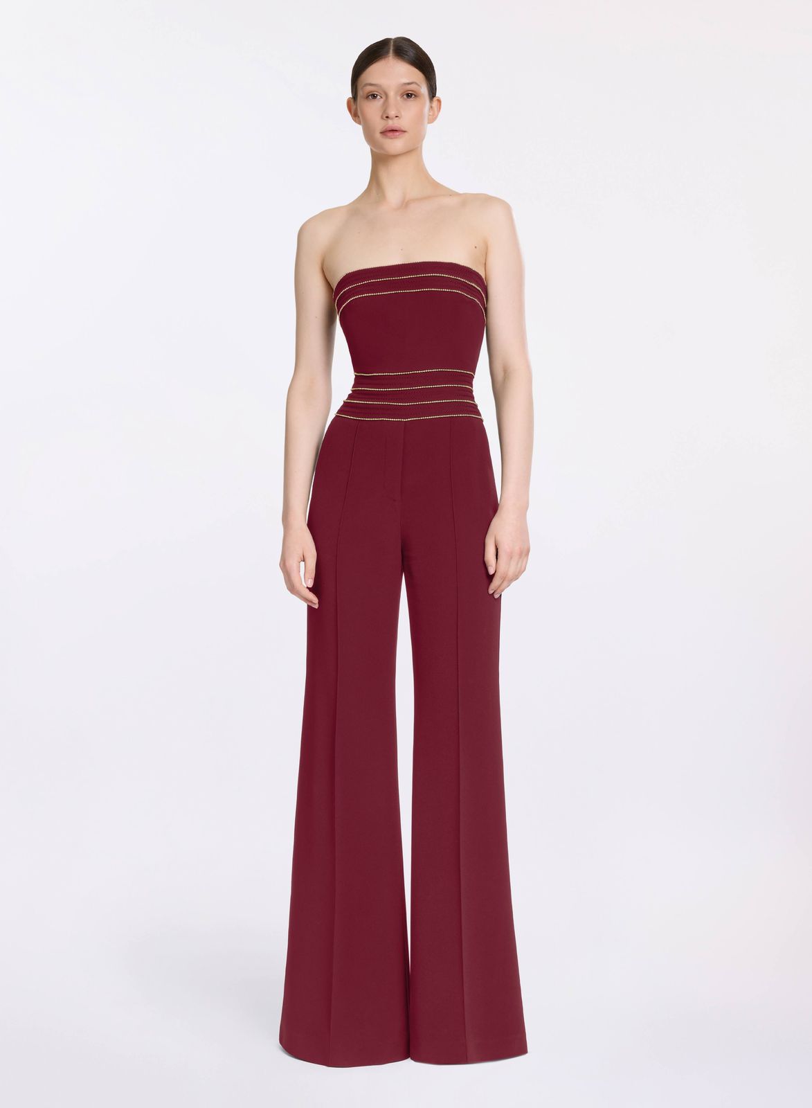 Trim Embellished Cady Jumpsuit