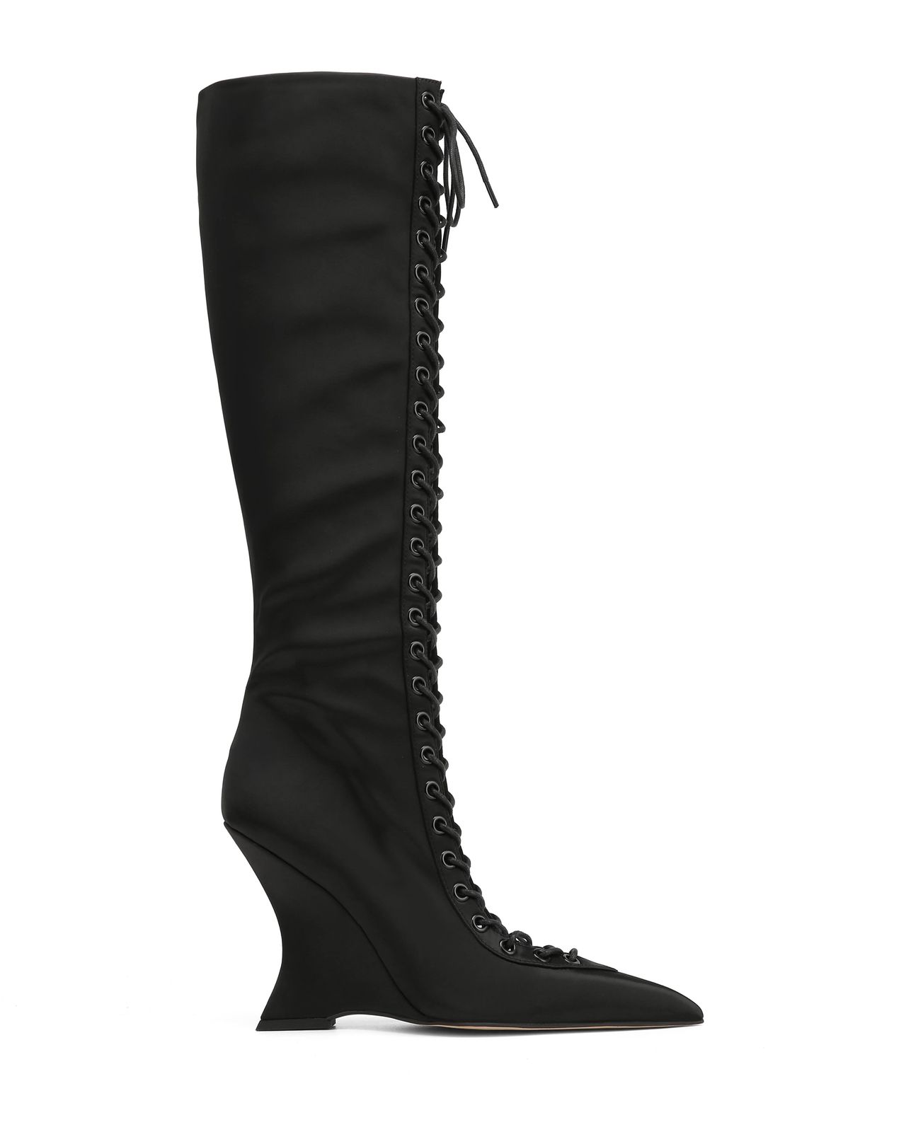 Lacy Black Satin