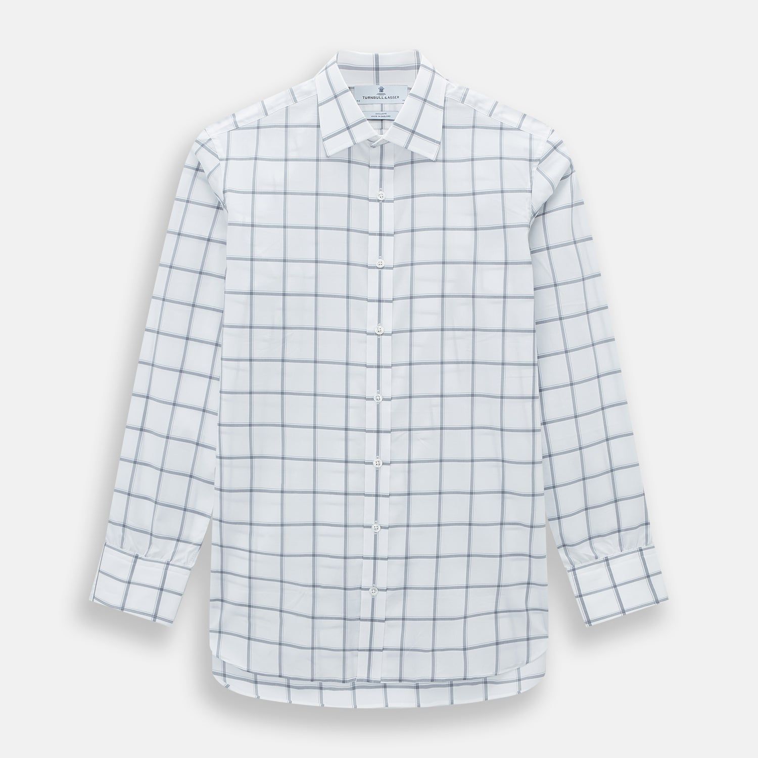 Grey Grid Check Mayfair Shirt